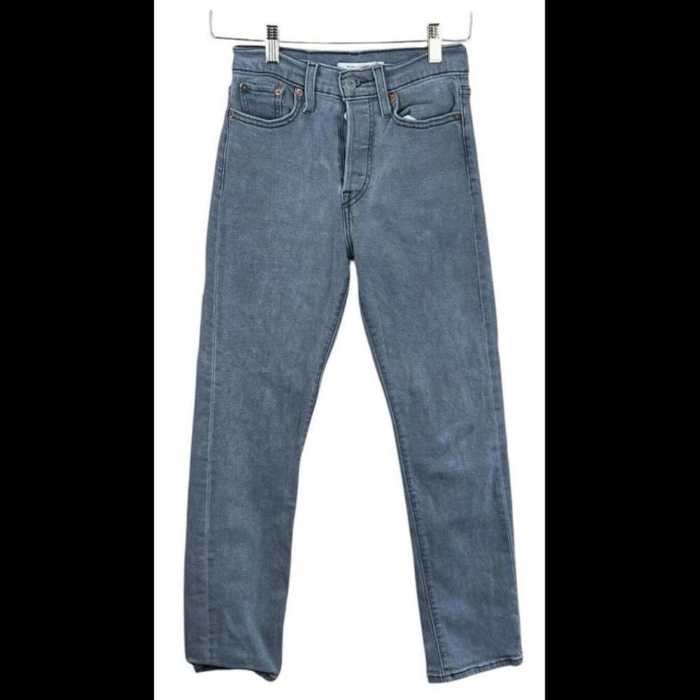 Levi's Jeans Women's 25‎ Gray Wedgie Straight Leg Denim Button Fly Stretch 25x28
